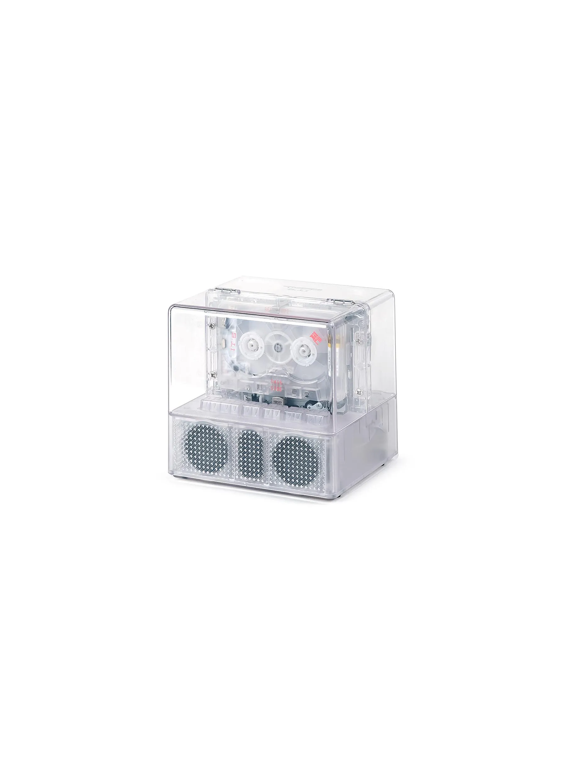 -----------NINM LAB  ---- ------------ ----IT’S REAL Bluetooth Speaker + Cassette Player Combo — Transparent --