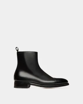 Adrien Brody Travel Collection Bootie In Black Leather 