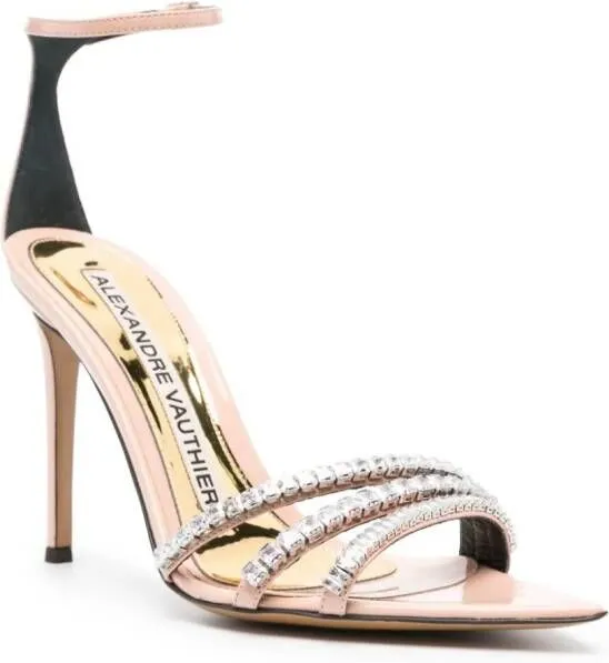 Alexandre Vauthier Metafisico 110mm embellished leather sandals Pink