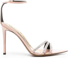 Alexandre Vauthier Metafisico 110mm embellished leather sandals Pink