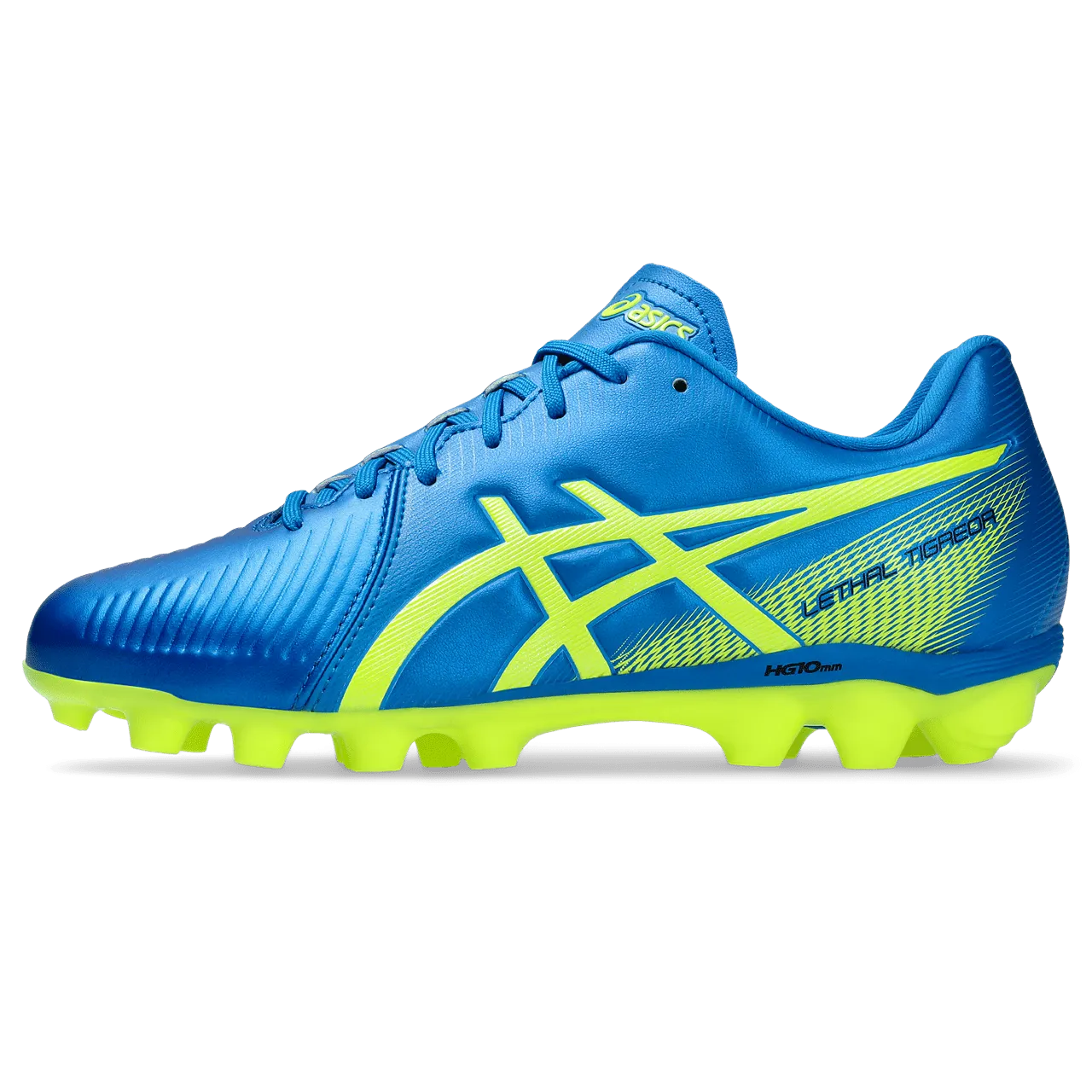 Asics Lethal Tigreor IT 3 FG Junior Football Boot BLUE/SAFTETY YELLOW