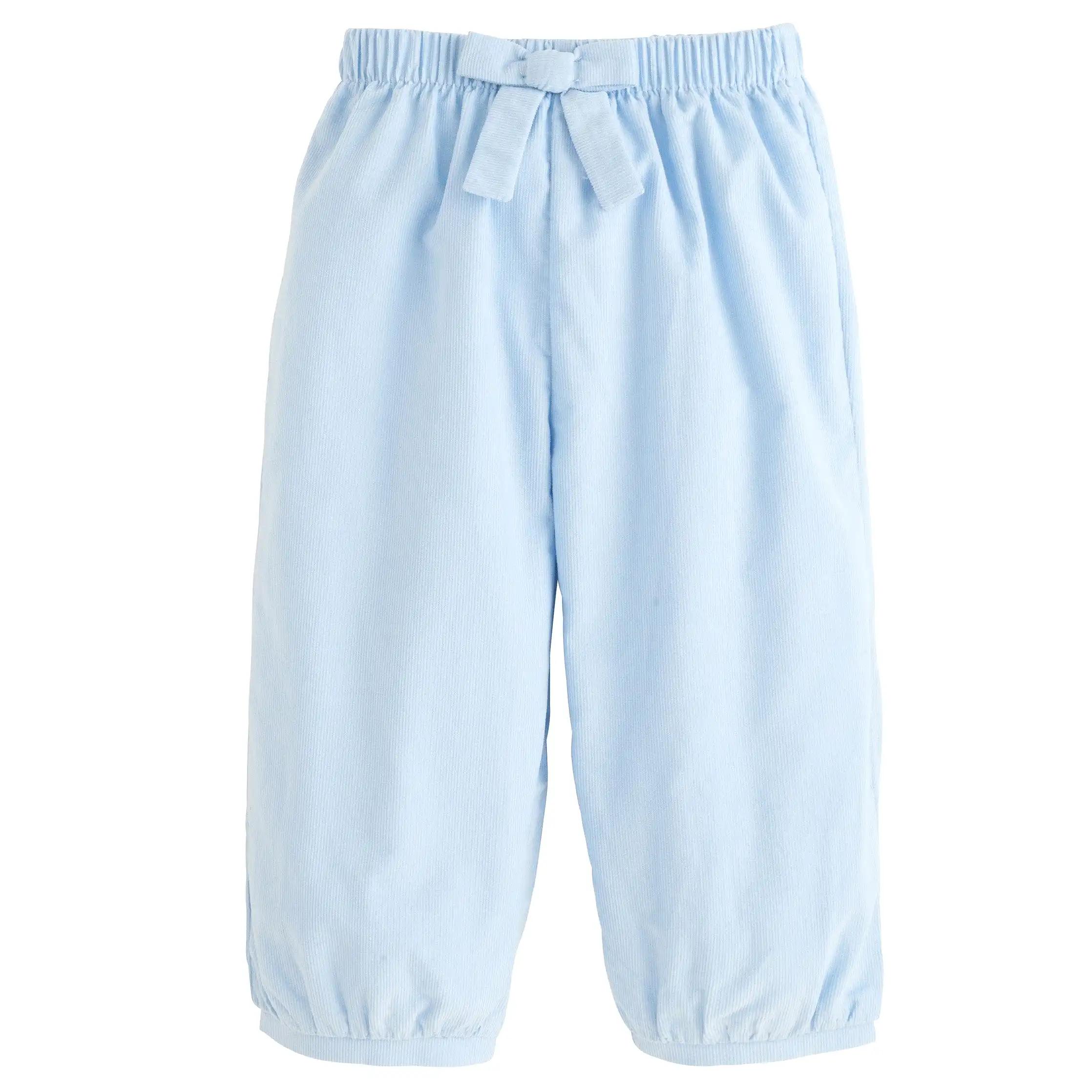 Banded Bow Pant - Light Blue Corduroy