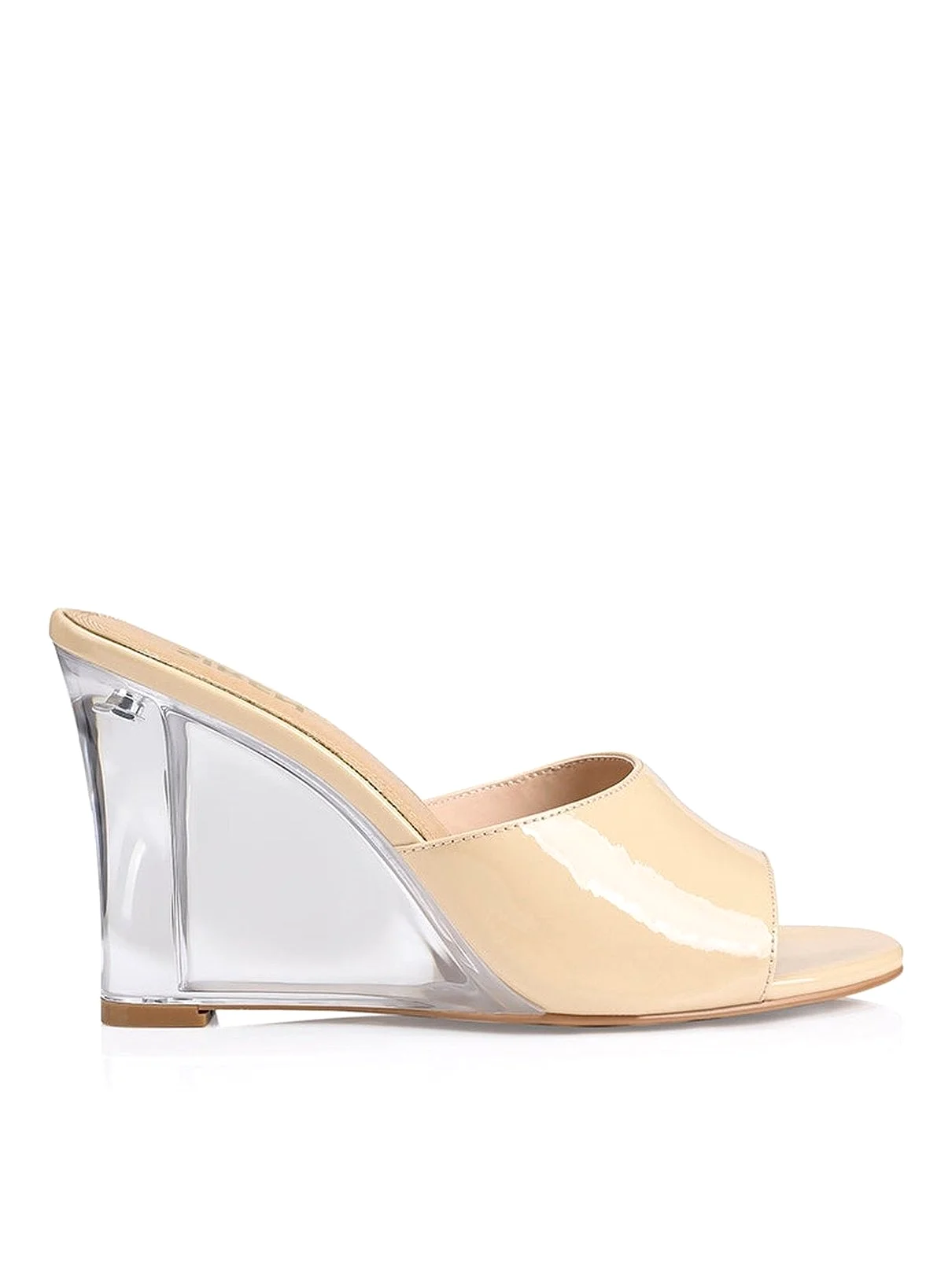 Bear Clear Wedge Heels - Nude Patent