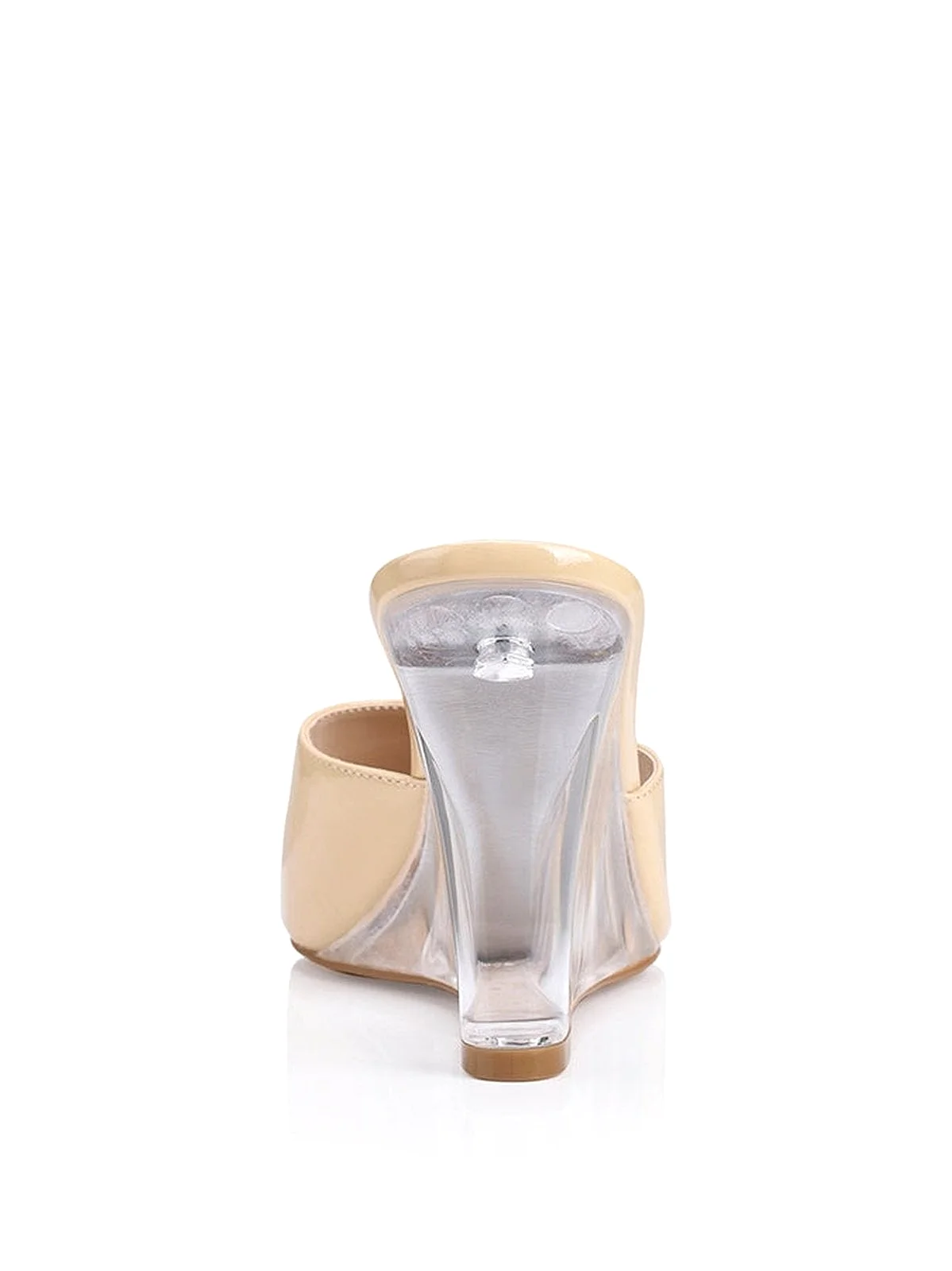 Bear Clear Wedge Heels - Nude Patent