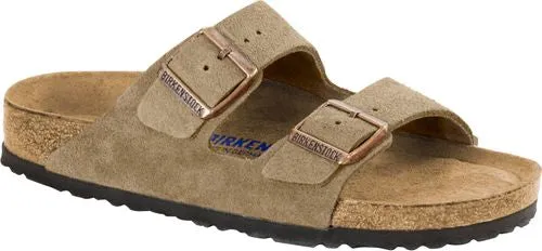 Birkenstock Arizona Soft Footbed Suede Leather Sandals Taupe Brown 41 W10 R