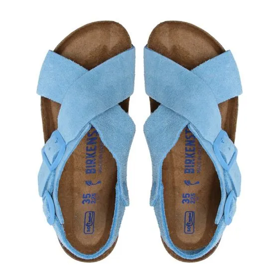 Birkenstock W' Tulum SFB Sky Blue Suede Leather Sandals