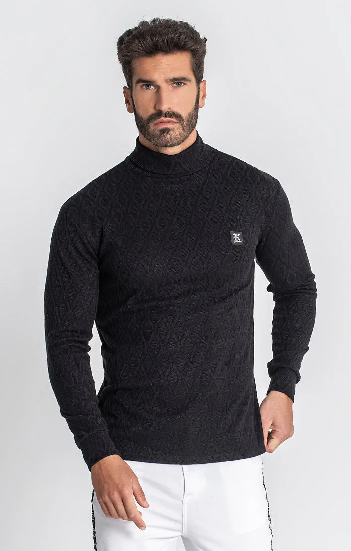 Black Sakura Turtleneck