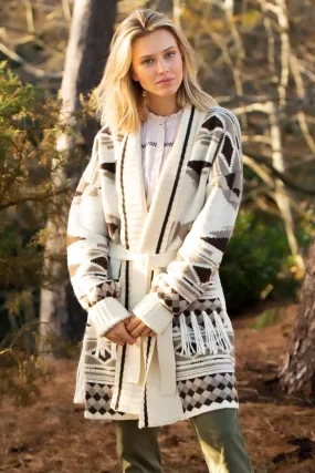 Blanket Belted Knitted Cardigan