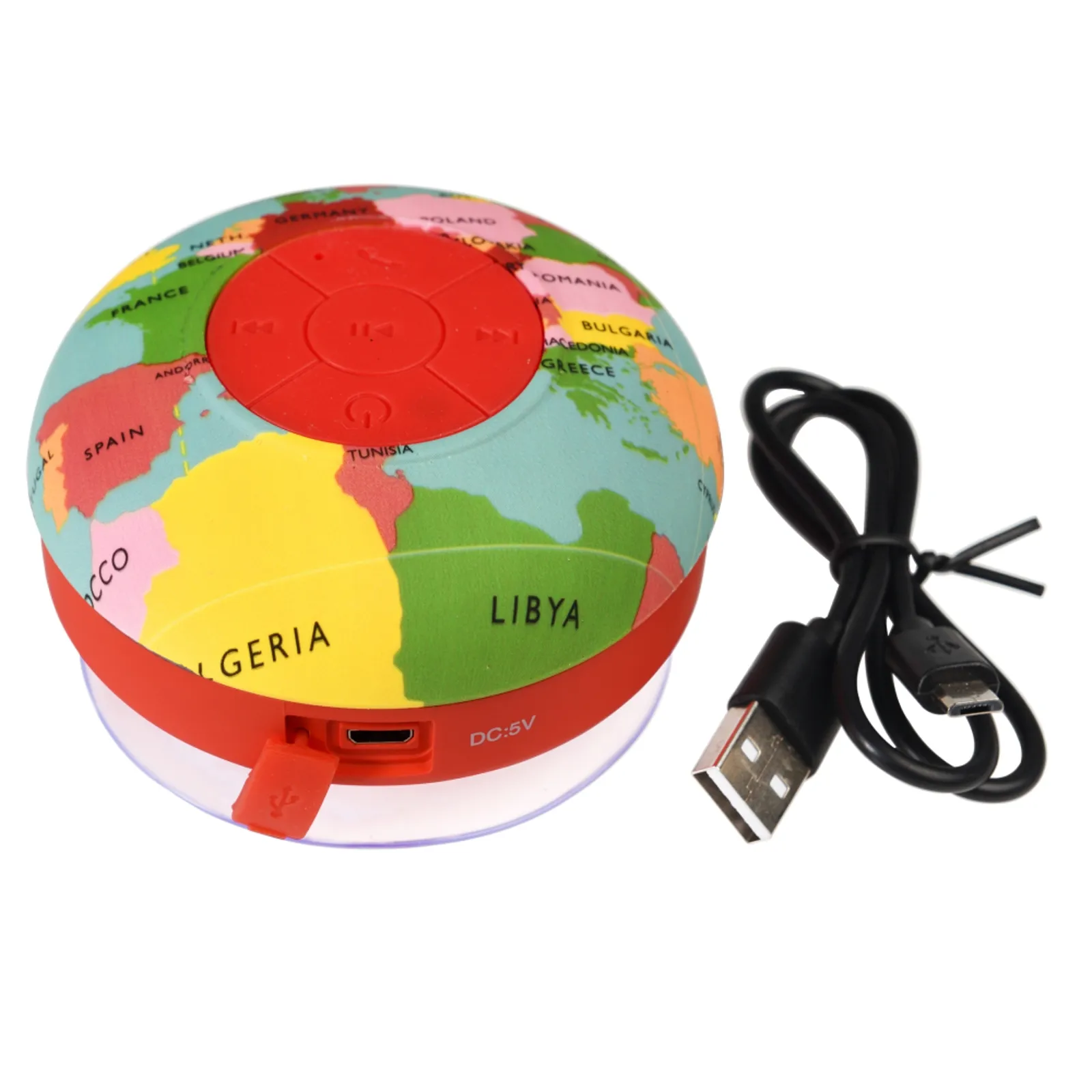 Bluetooth Shower Speaker World Map