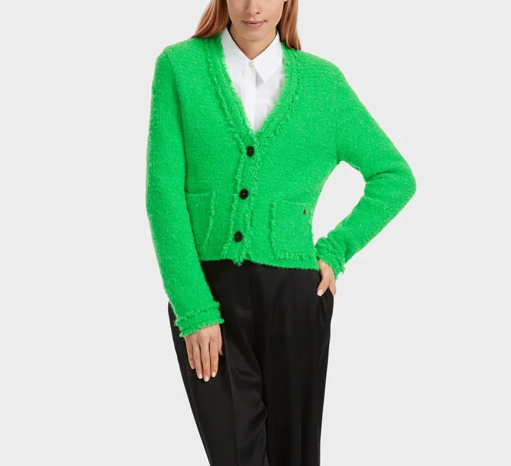 BOUCLE FIGURE-HUGGING CARDIGAN