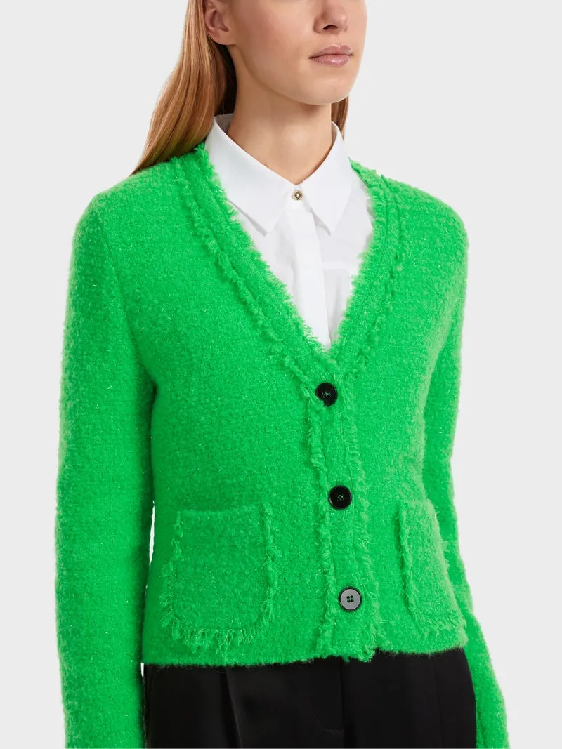 BOUCLE FIGURE-HUGGING CARDIGAN