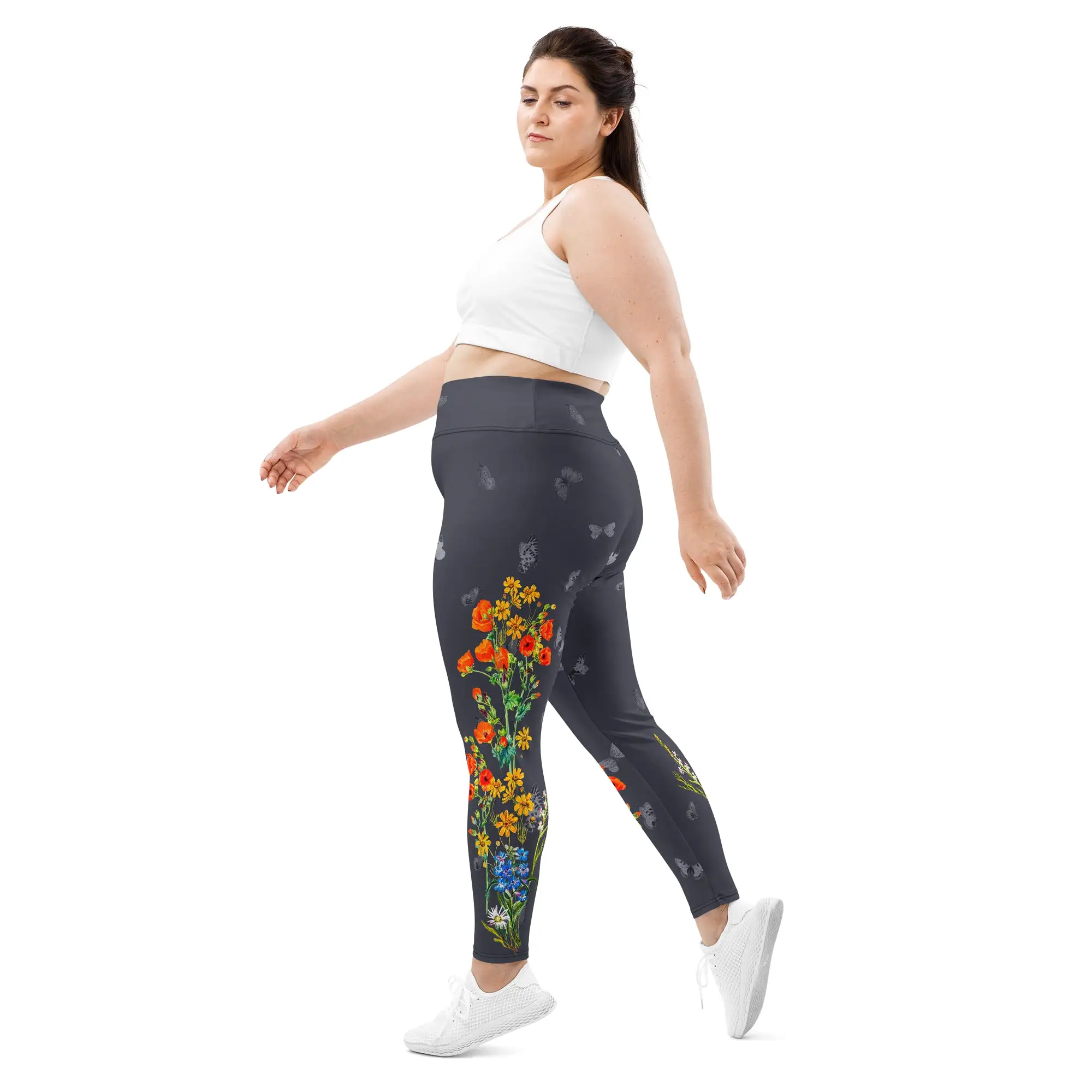 Butterfly and Wildflowers All-Over Print Plus Size Leggings