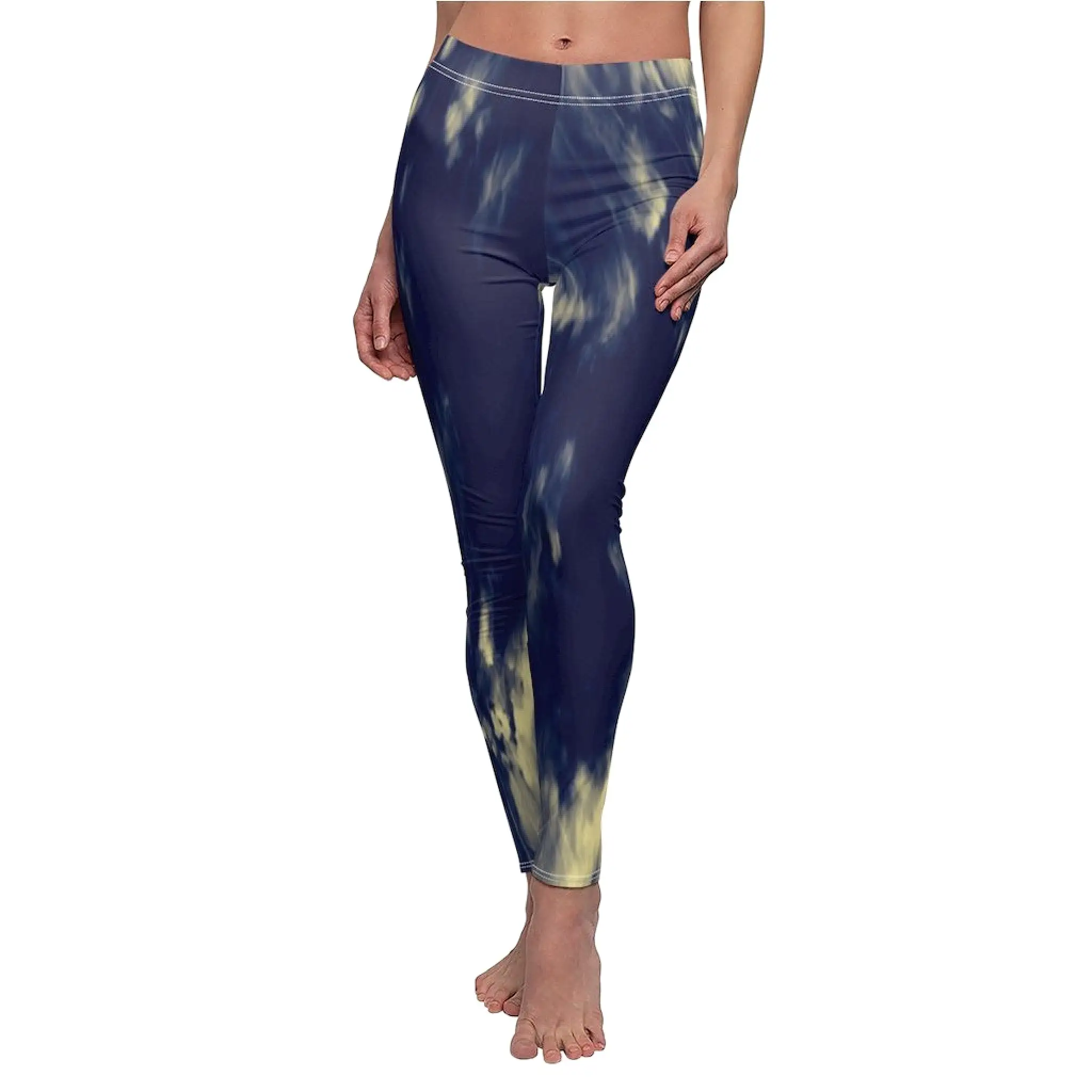 Bynelo Tie Dye Mirage Blue Women's Casual Leggings