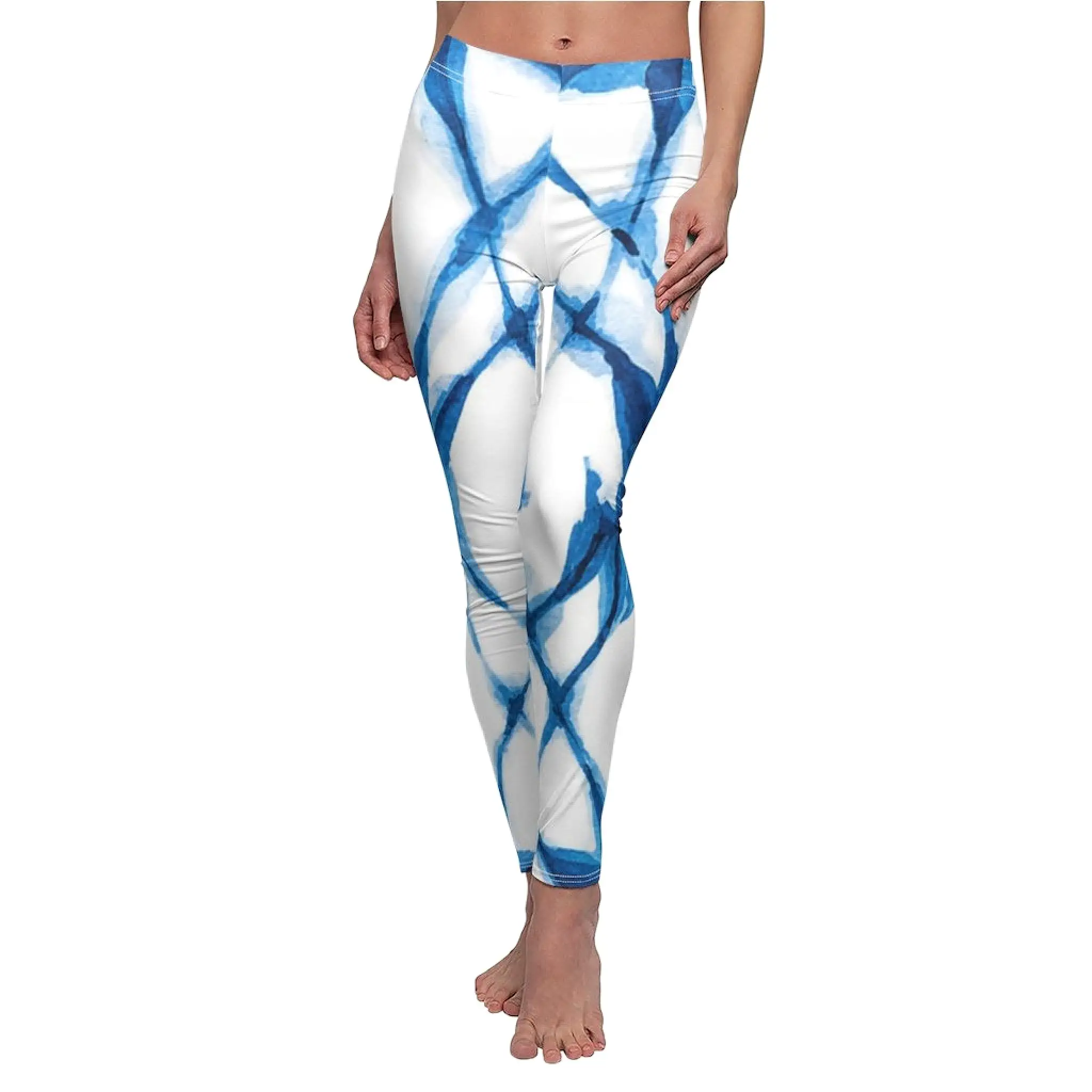 Bynelo Tie Dye Stripy Women's Casual Leggings