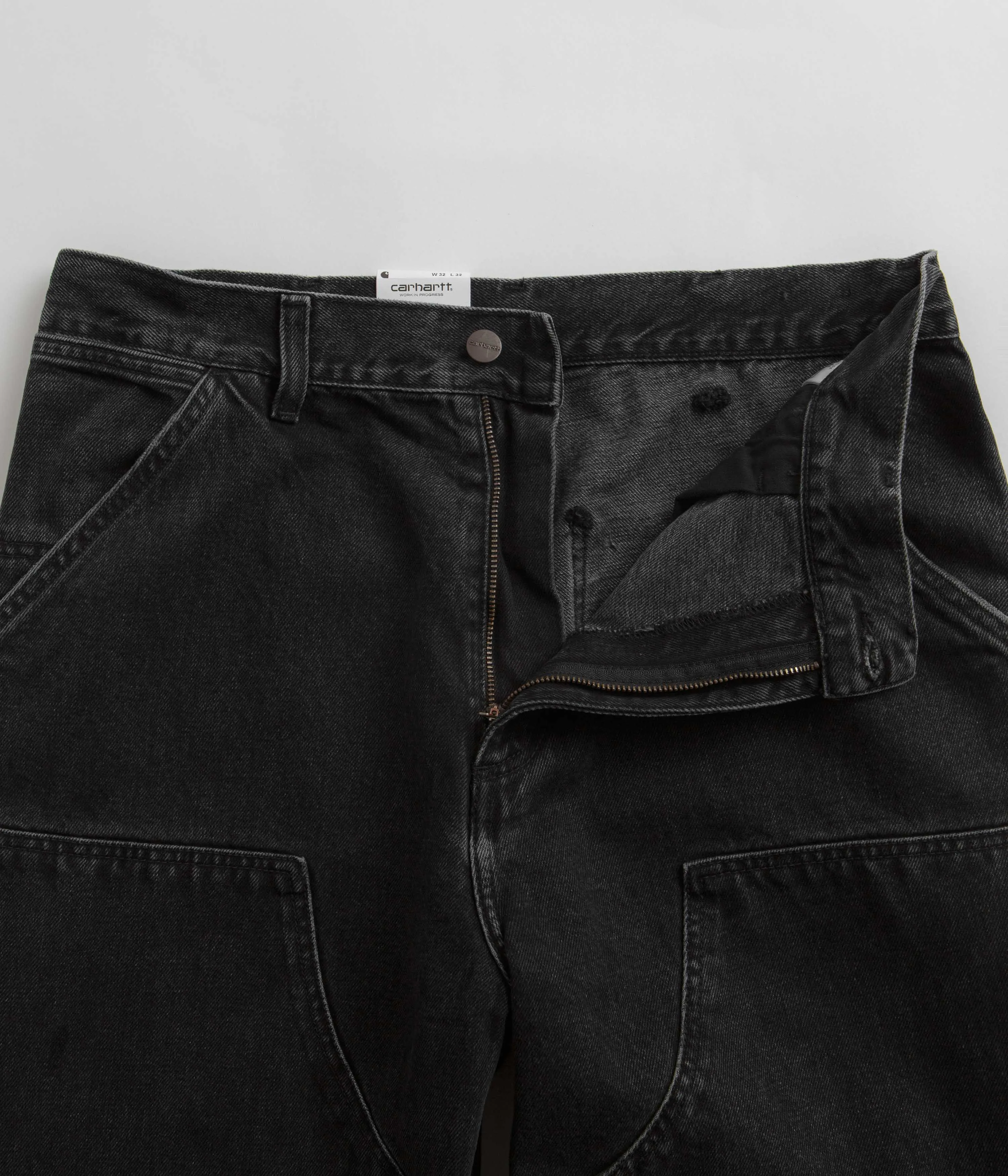 Carhartt Denim Double Knee Pants - Black Stone Washed