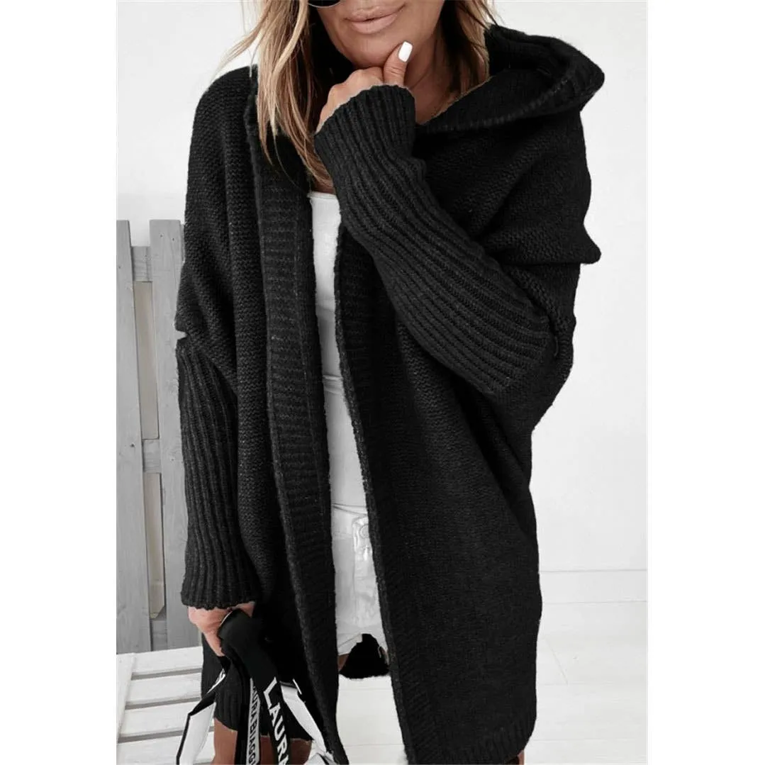 Casual Hooded Knitted Cardigan