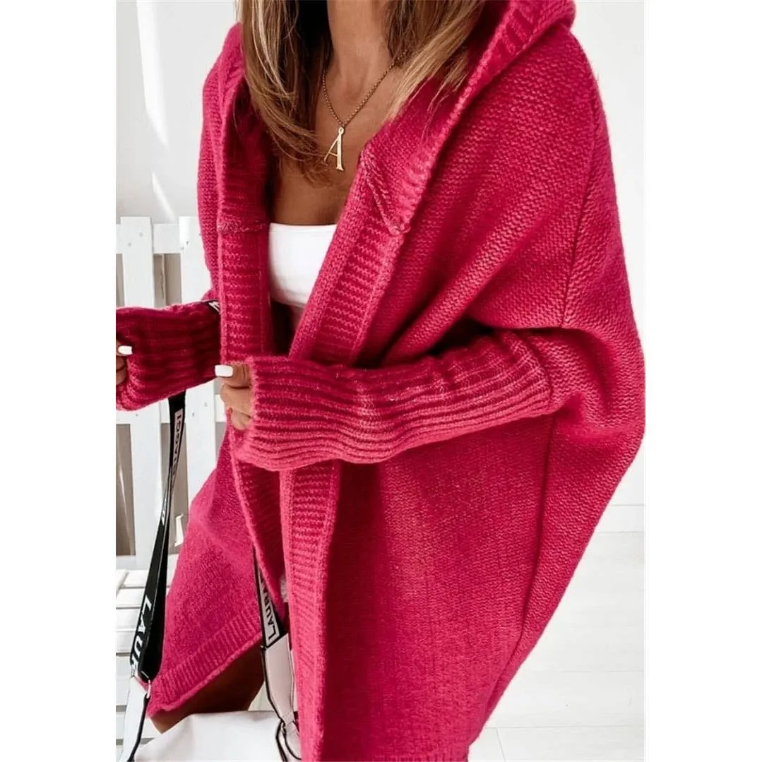 Casual Hooded Knitted Cardigan