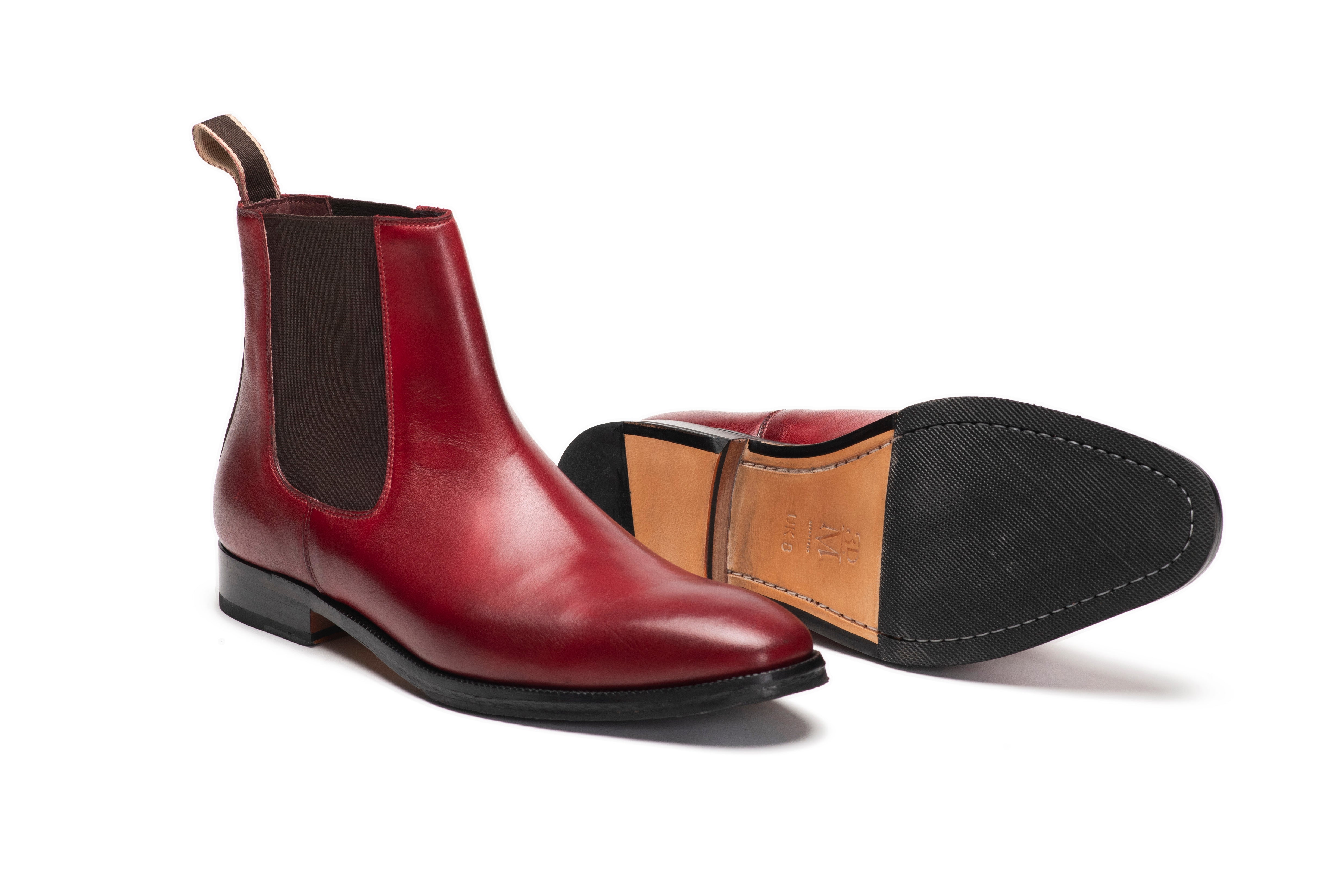 Chisel Toe Chelsea Boot - Dark Oxblood