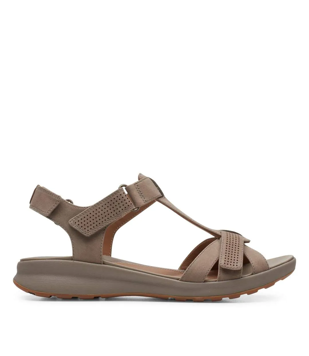 Clarks Womens/Ladies Un Adorn Vibe Leather Sandals (Taupe) - UTCK108