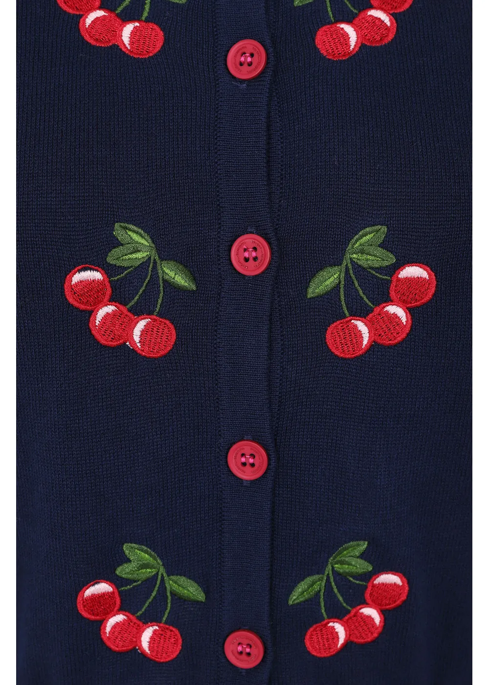 Collectif Jessie 50's Cherries Cardigan Navy