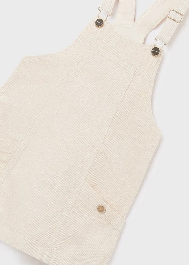 Corduroy overall skirt for teen girl - Chickpea