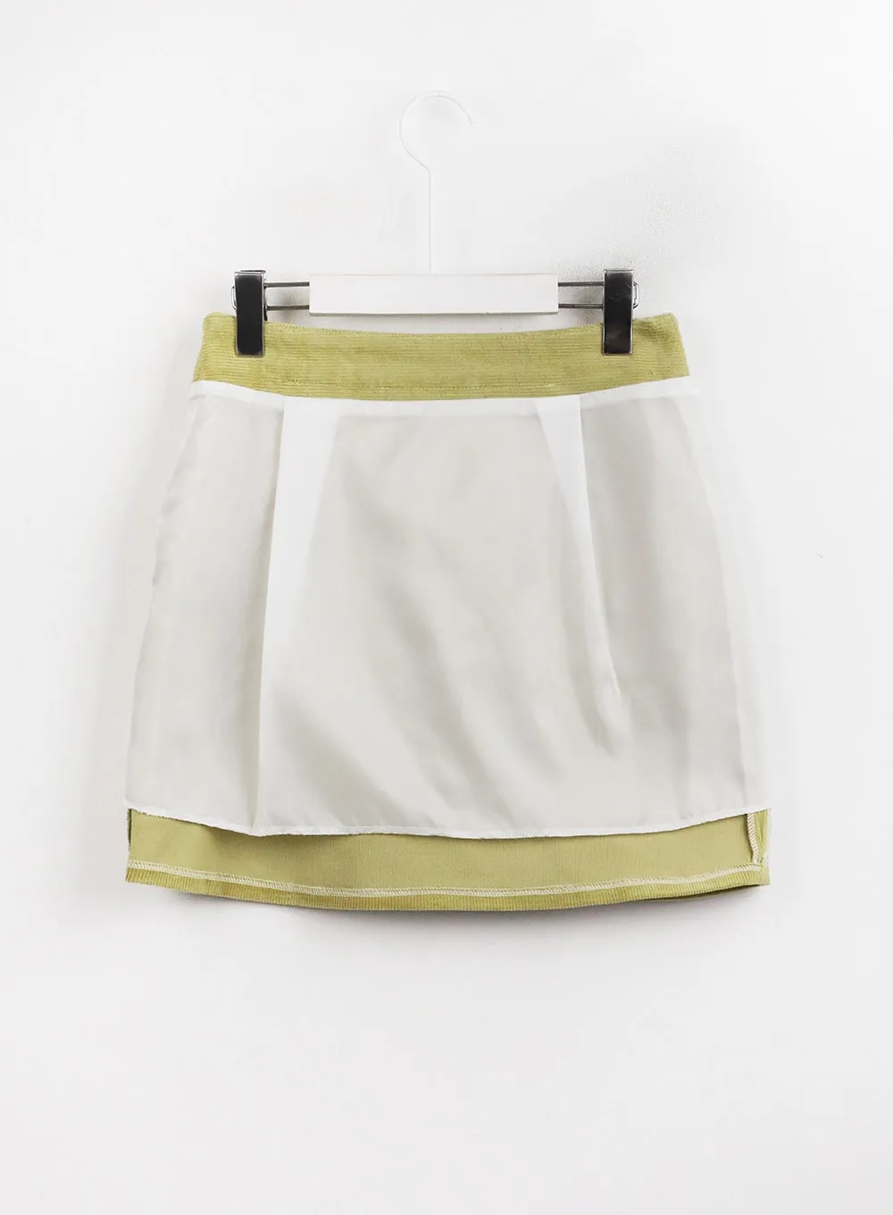 Corduroy Zipper Mini Skirt OJ423