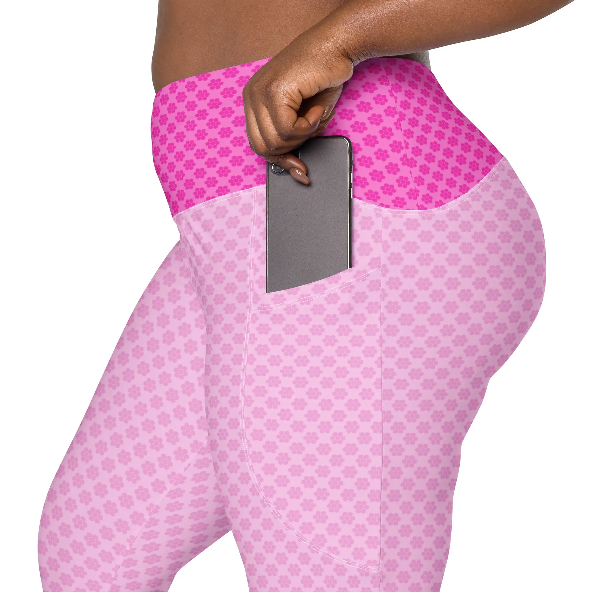 Crossover leggings with pockets