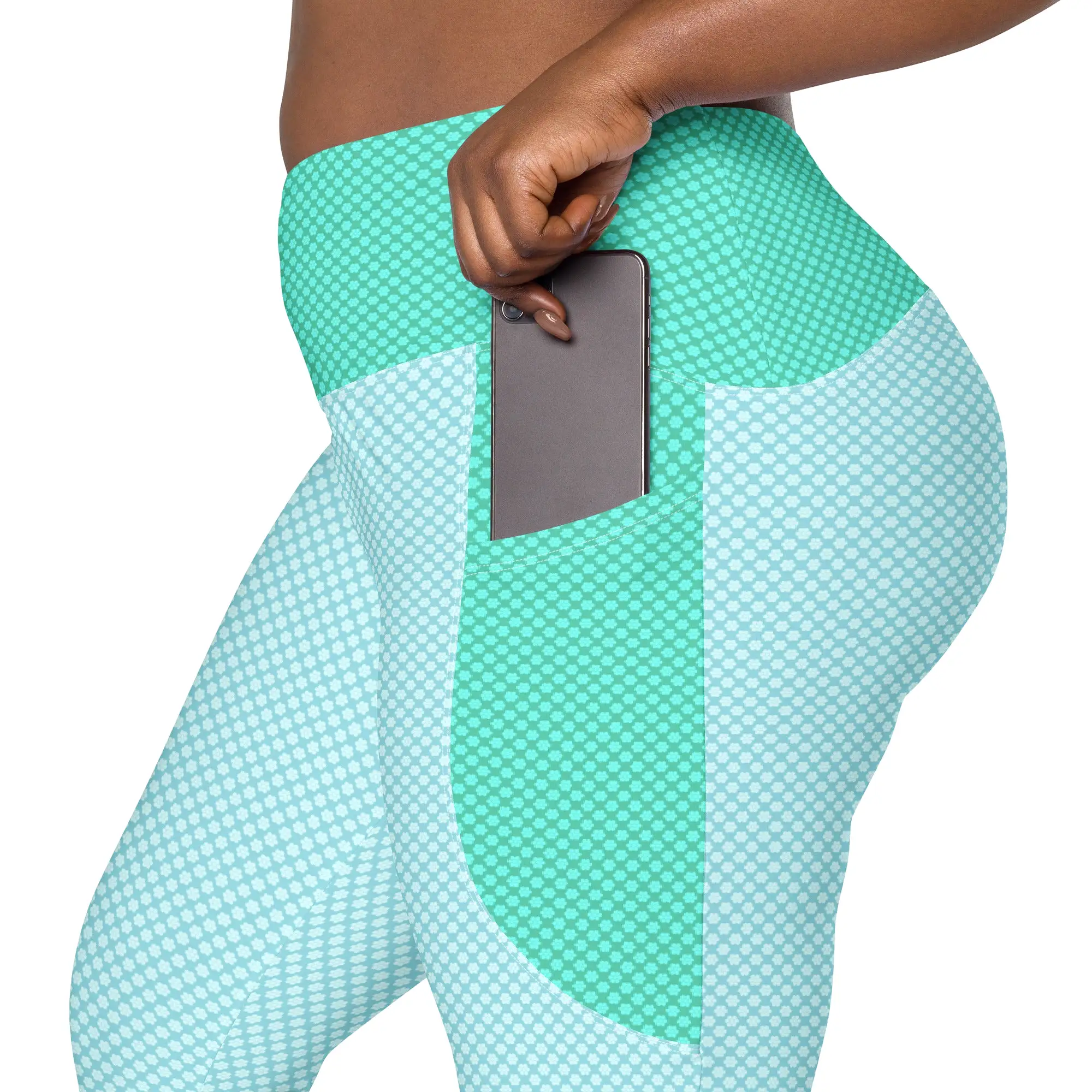 Crossover leggings with pockets