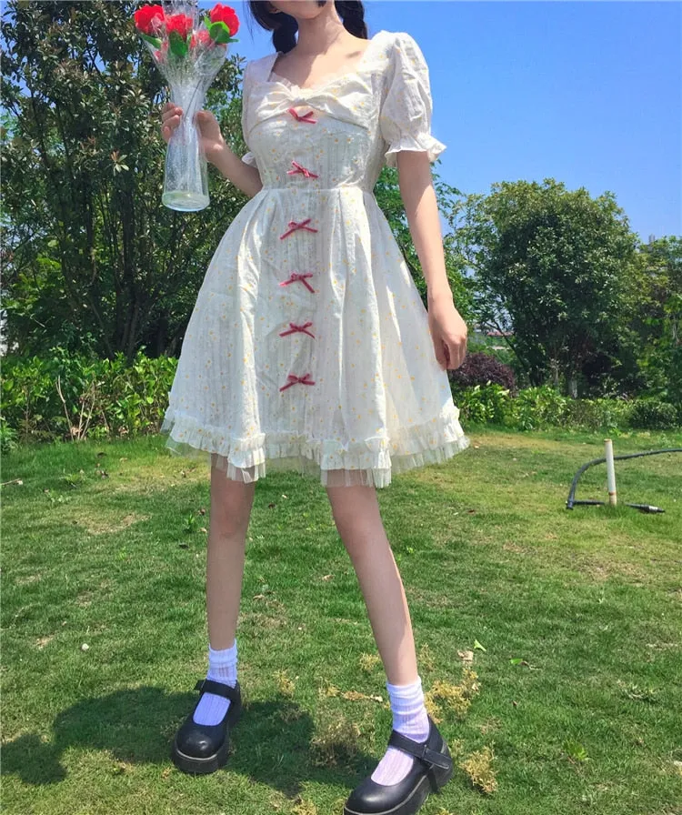 Daisy Kawaii Princess Short Sleeve Summer Dolly Dress