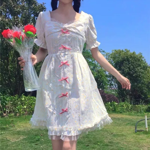 Daisy Kawaii Princess Short Sleeve Summer Dolly Dress