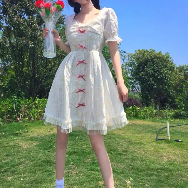 Daisy Kawaii Princess Short Sleeve Summer Dolly Dress