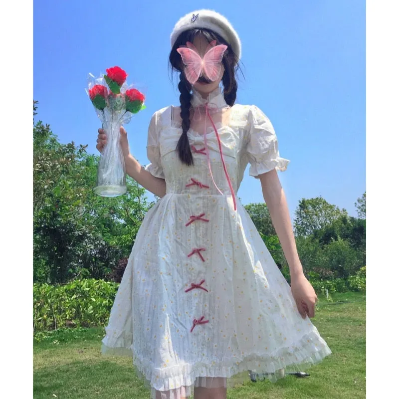 Daisy Kawaii Princess Short Sleeve Summer Dolly Dress