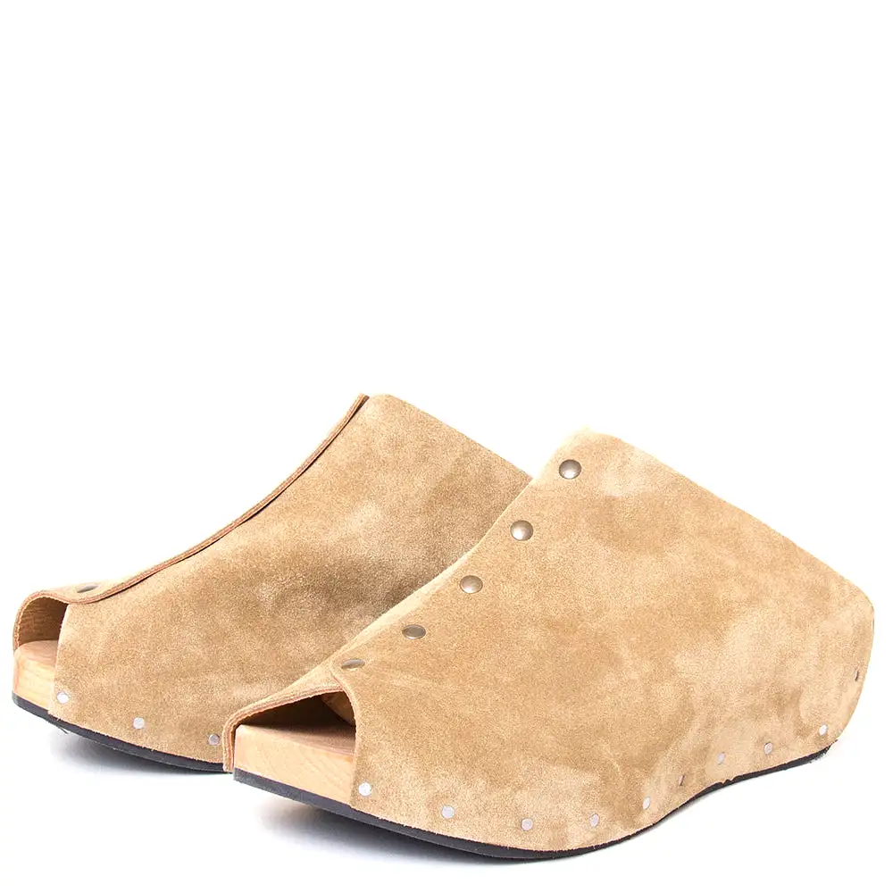 Demonstrate Women's Wooden Suede Clog