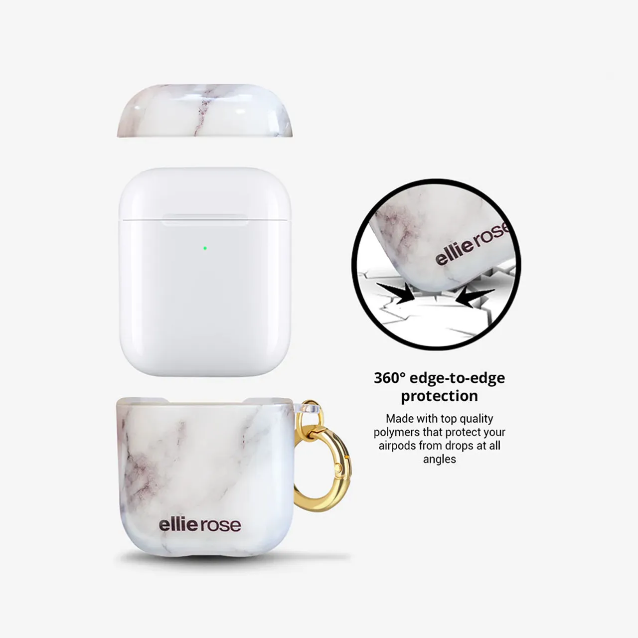 Ellie Rose AirPods Case - Marble