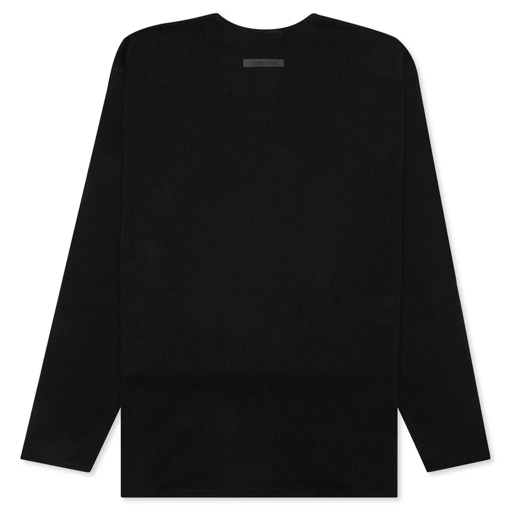 Essentials L/S Thermal Henley - Black