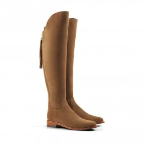 Fairfax & Favor Womens Flat Amira Boot in Tan Suede