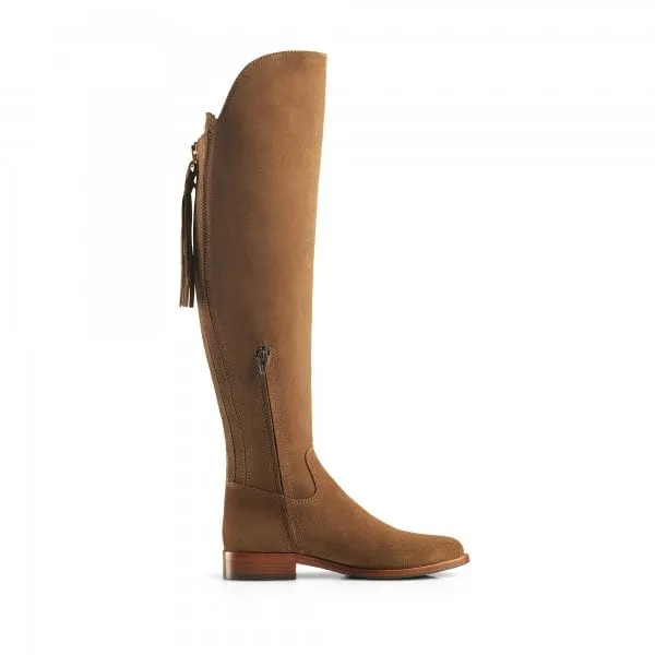 Fairfax & Favor Womens Flat Amira Boot in Tan Suede