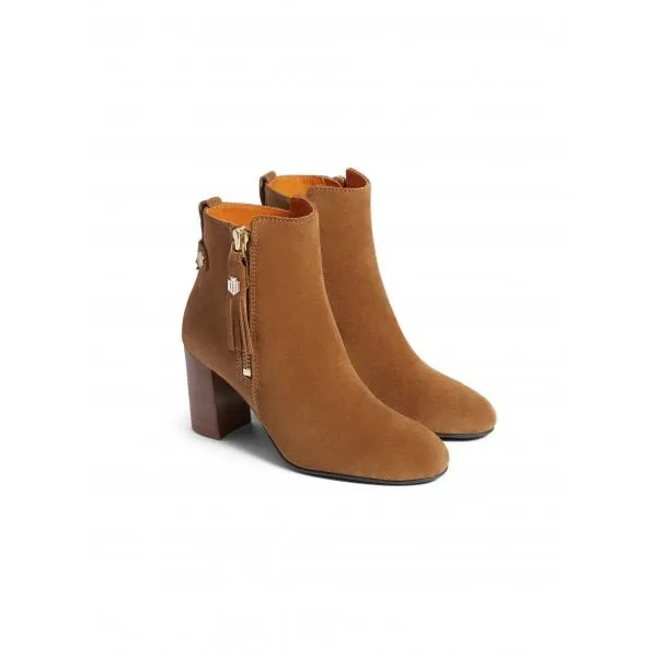 Fairfax & Favor Womens Oakham Ankle Boot in Tan Suede