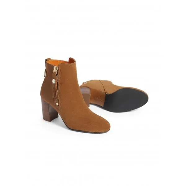 Fairfax & Favor Womens Oakham Ankle Boot in Tan Suede