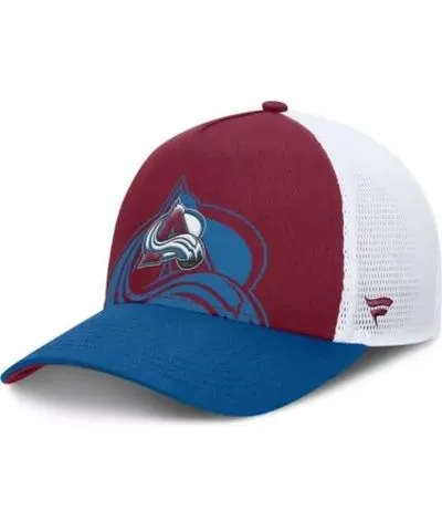 Fanatics Men's NHL Fanatics Burgundy/Blue Colorado Avalanche Authentic Pro A-Frame Rink Adjustable Hat