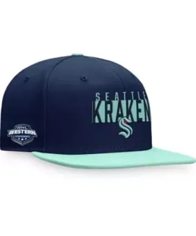 Fanatics NHL Fanatics Deep Sea Blue/Light Seattle Kraken Fundamental Colorblocked Snapback Hat