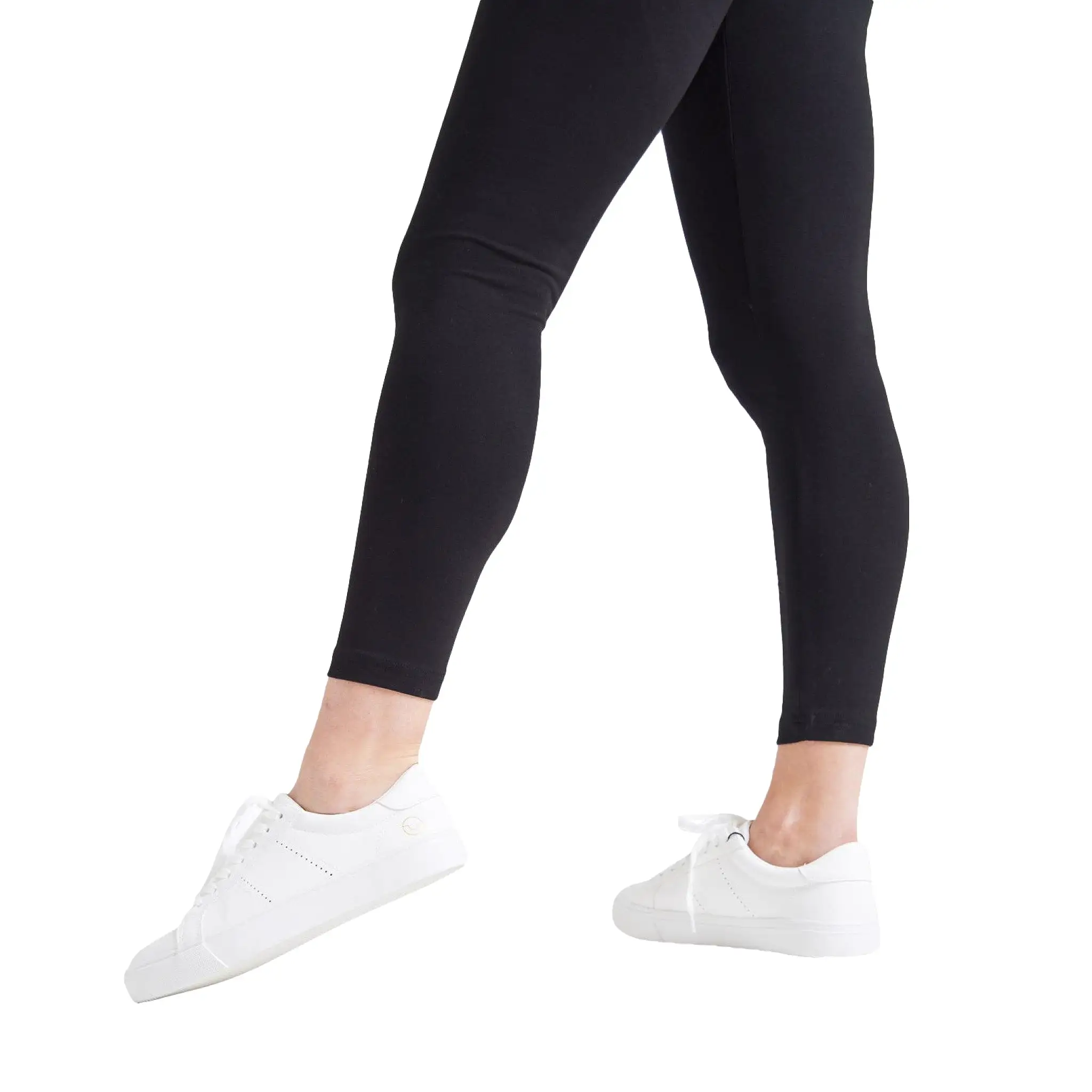 Fashion Tight Black Classic High Waist Ankle Length Leggings