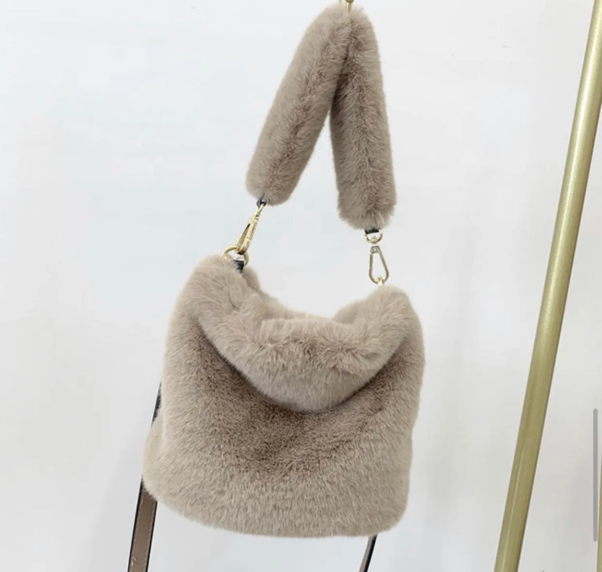 Faux Fur Bucket Bag