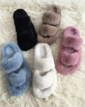 Fluffy Mule Slide