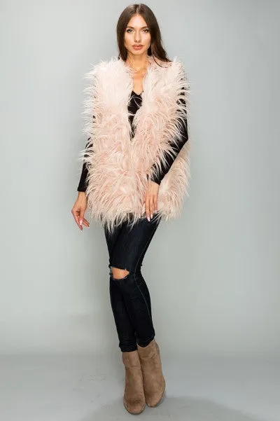 Foxy Faux Fur Fuzzy Vest