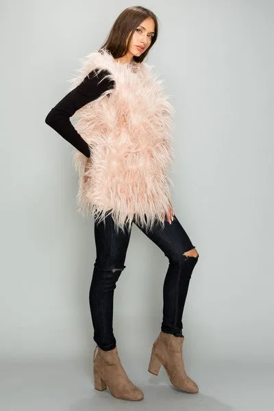 Foxy Faux Fur Fuzzy Vest