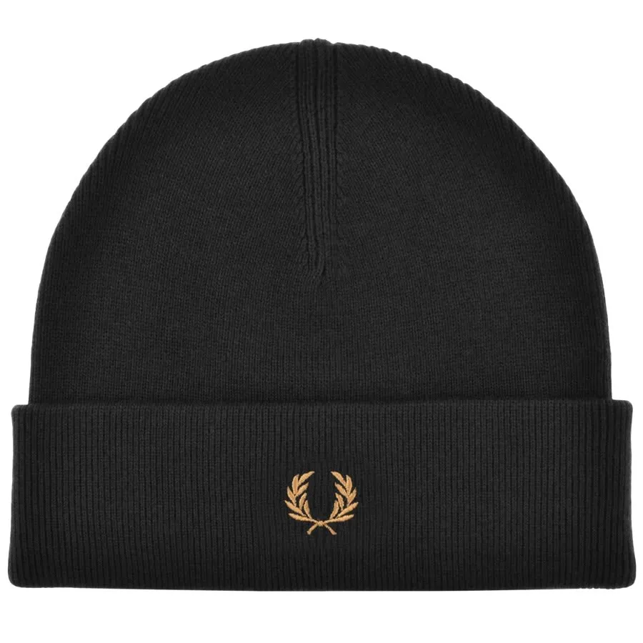 Fred Perry Beanie Hat Black