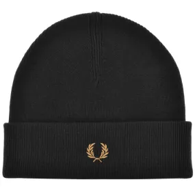 Fred Perry Beanie Hat Black