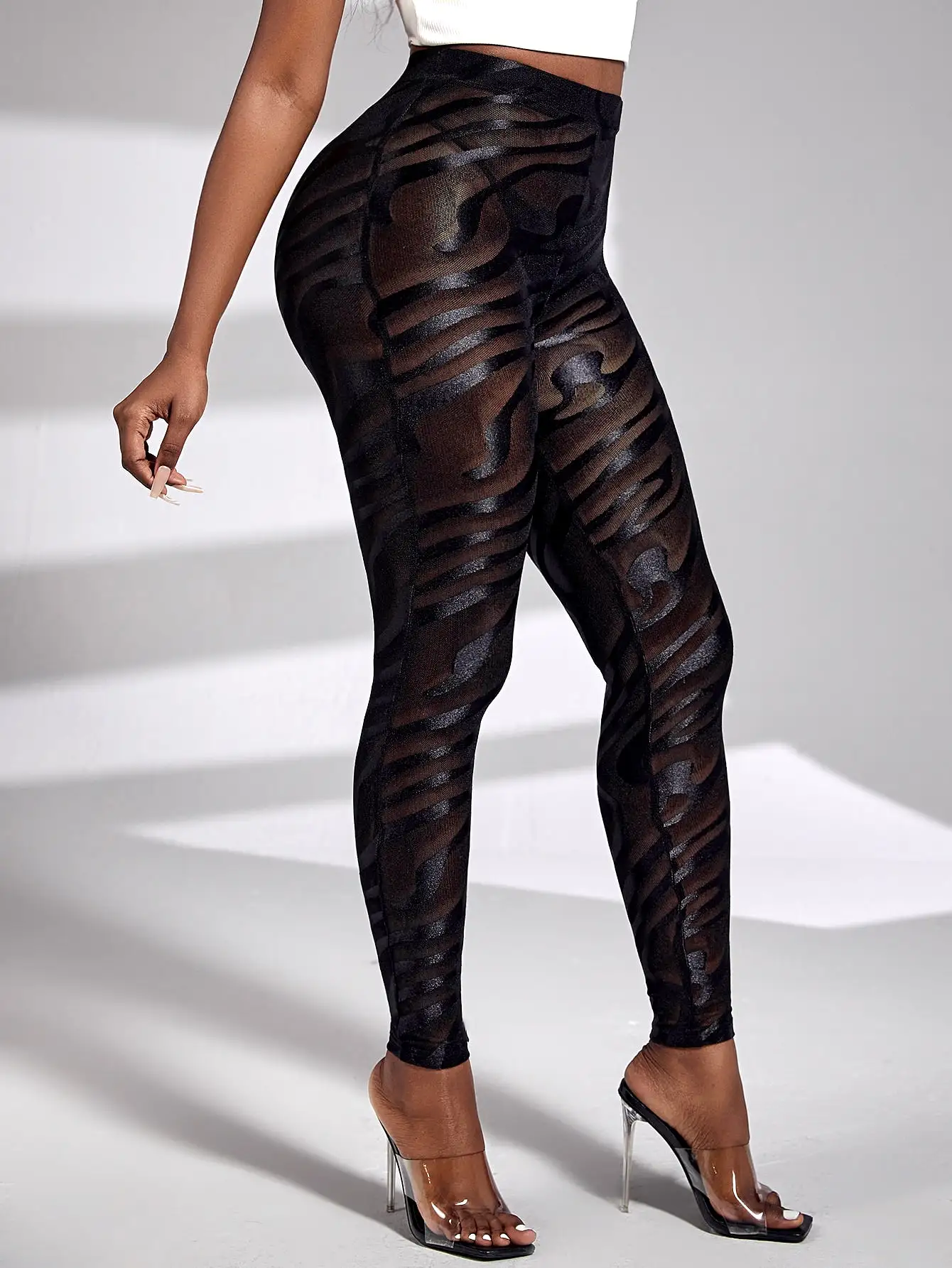 High Waist Allover Print Leggings