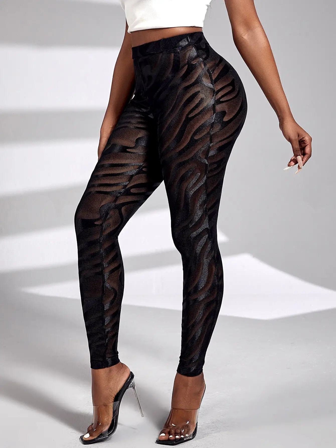 High Waist Allover Print Leggings